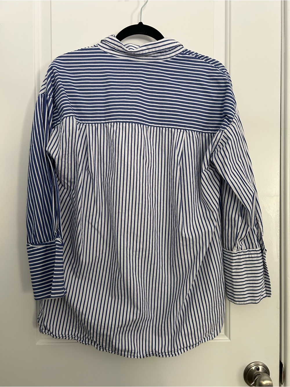 Zara Striped Button Down Shirt Oversized - Picture 6 of 6